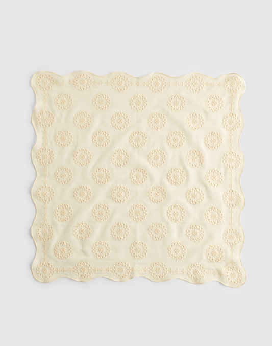 Madewell Organic Cotton Eyelet Bandana Vanilla