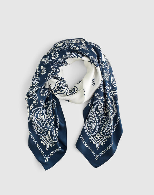 Madewell Madewell x Shopbop Oversized Bandana in Silk Classic Indigo