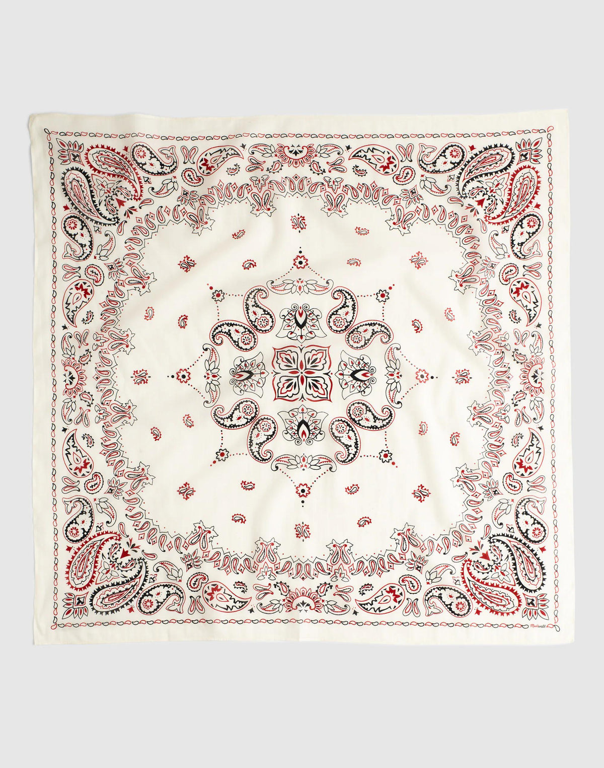 Madewell Medium Bandana in Cotton Primavera Md Vintage Ivory