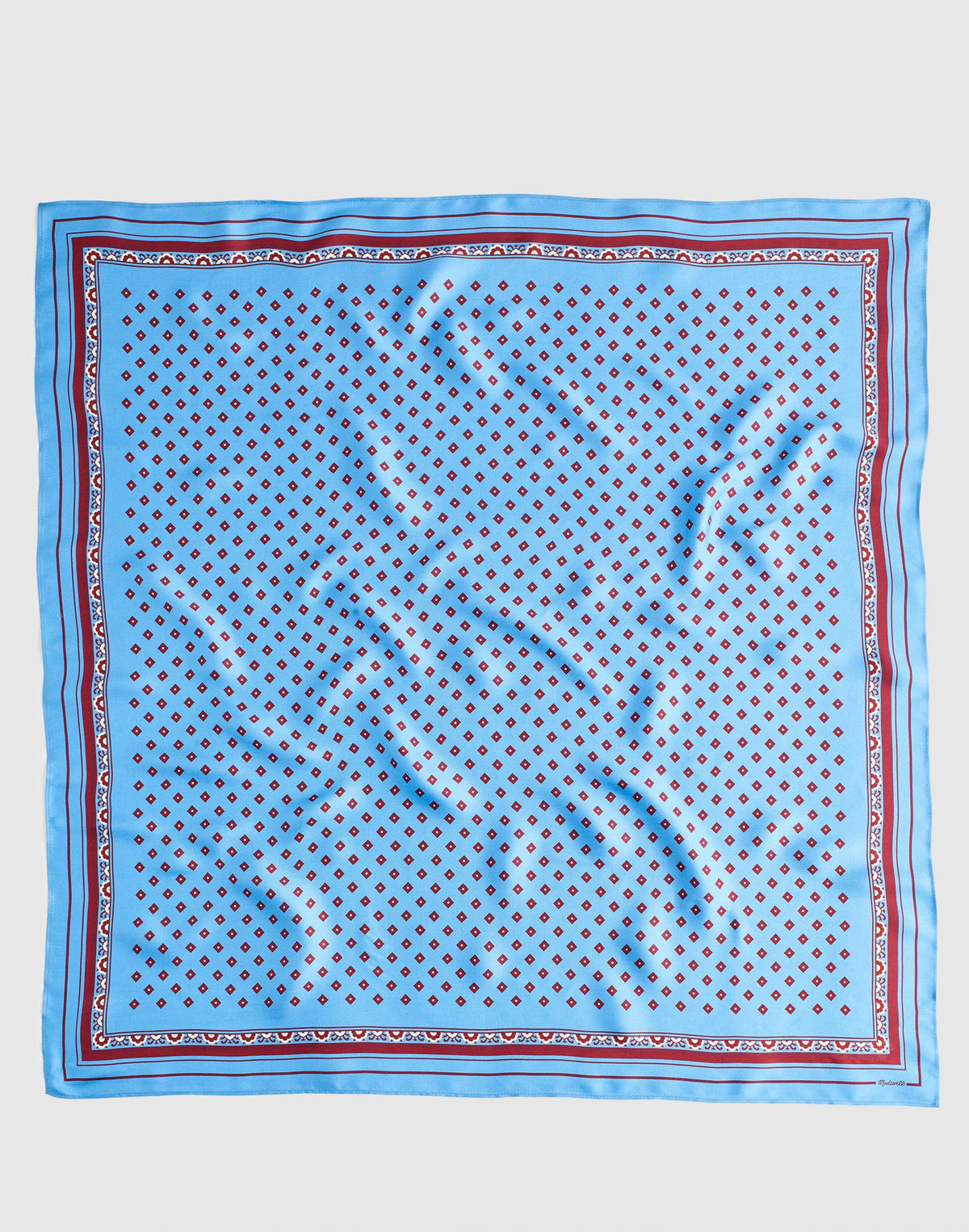 Madewell Medium Silk Bandana Retro Blue