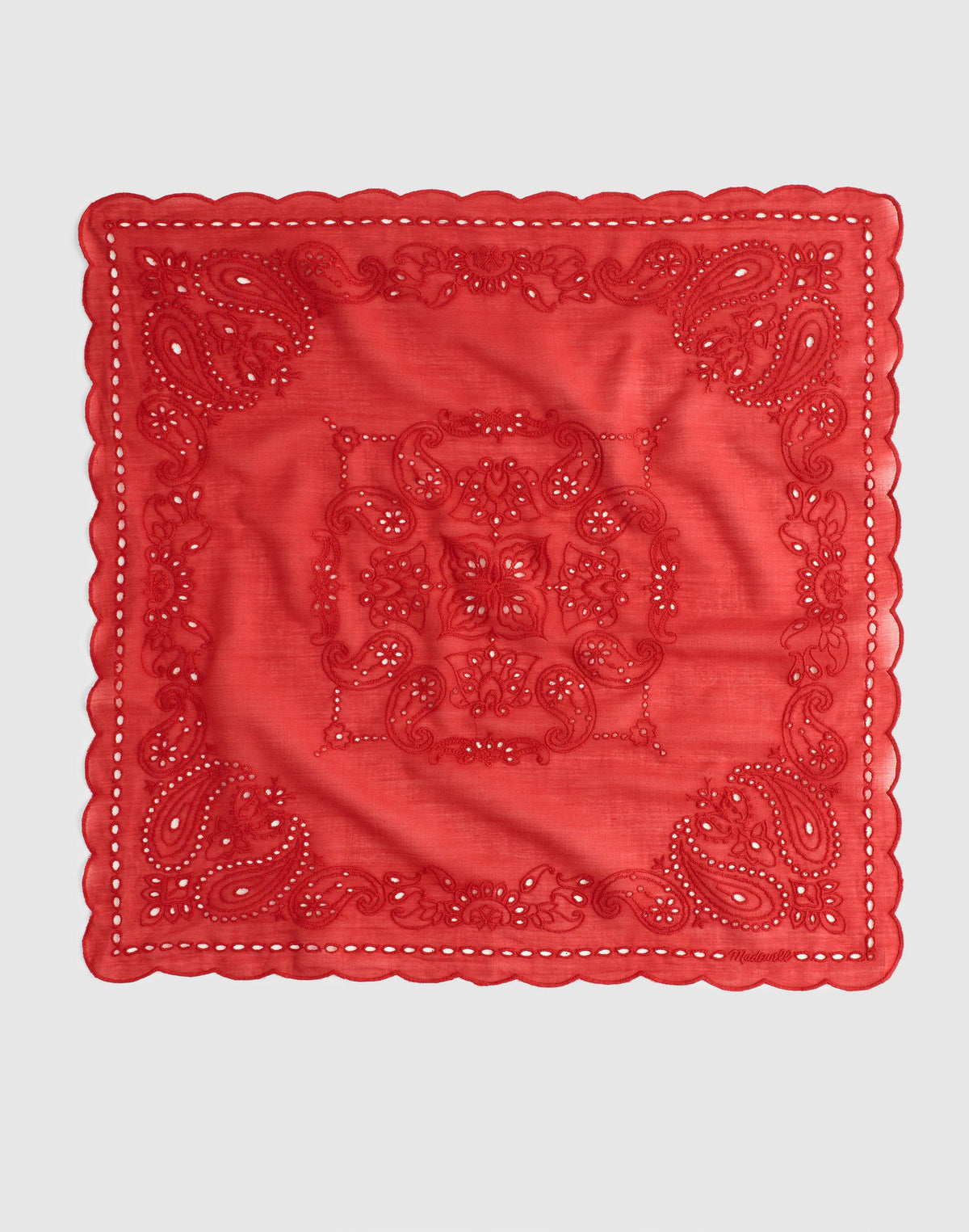 Madewell Organic Cotton Eyelet Bandana Bandana Eyelet Chilli Pepper