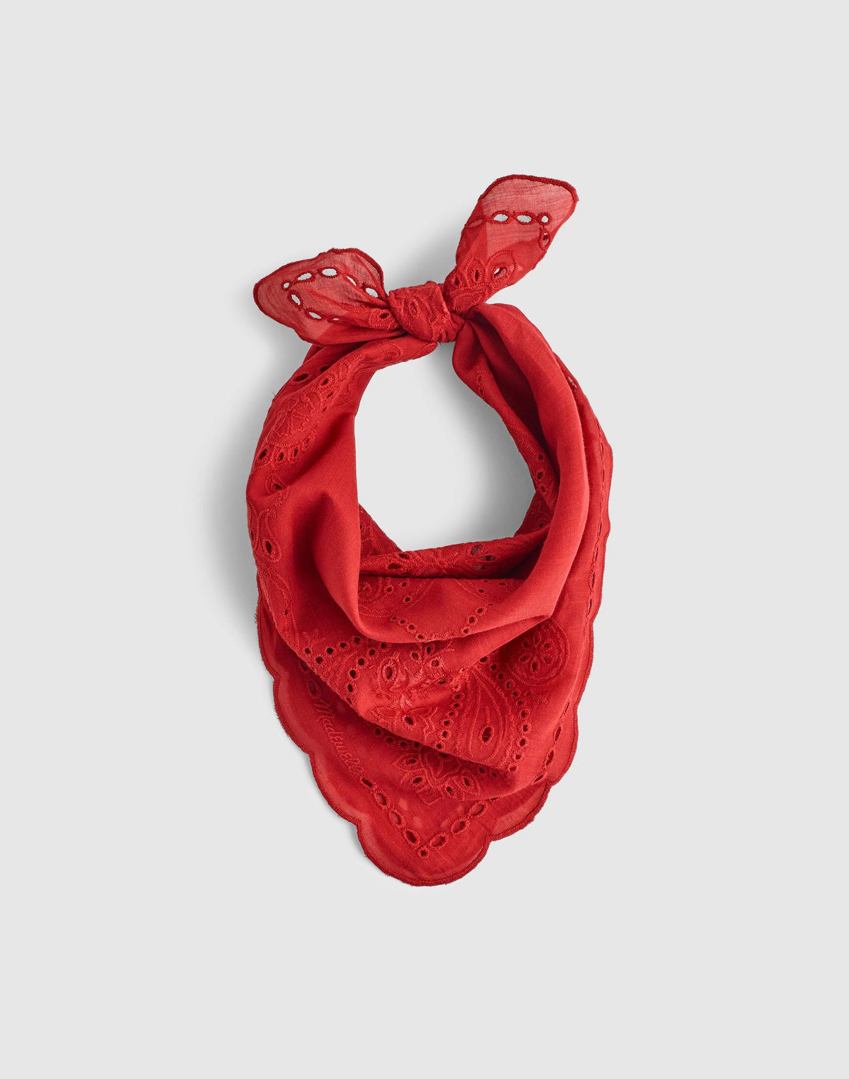 Madewell Organic Cotton Eyelet Bandana Bandana Eyelet Chilli Pepper