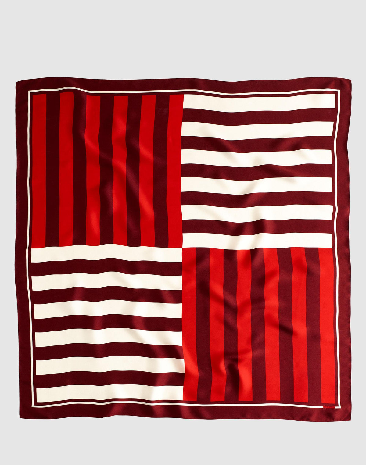 Madewell Medium Silk Bandana Dusty Merlot