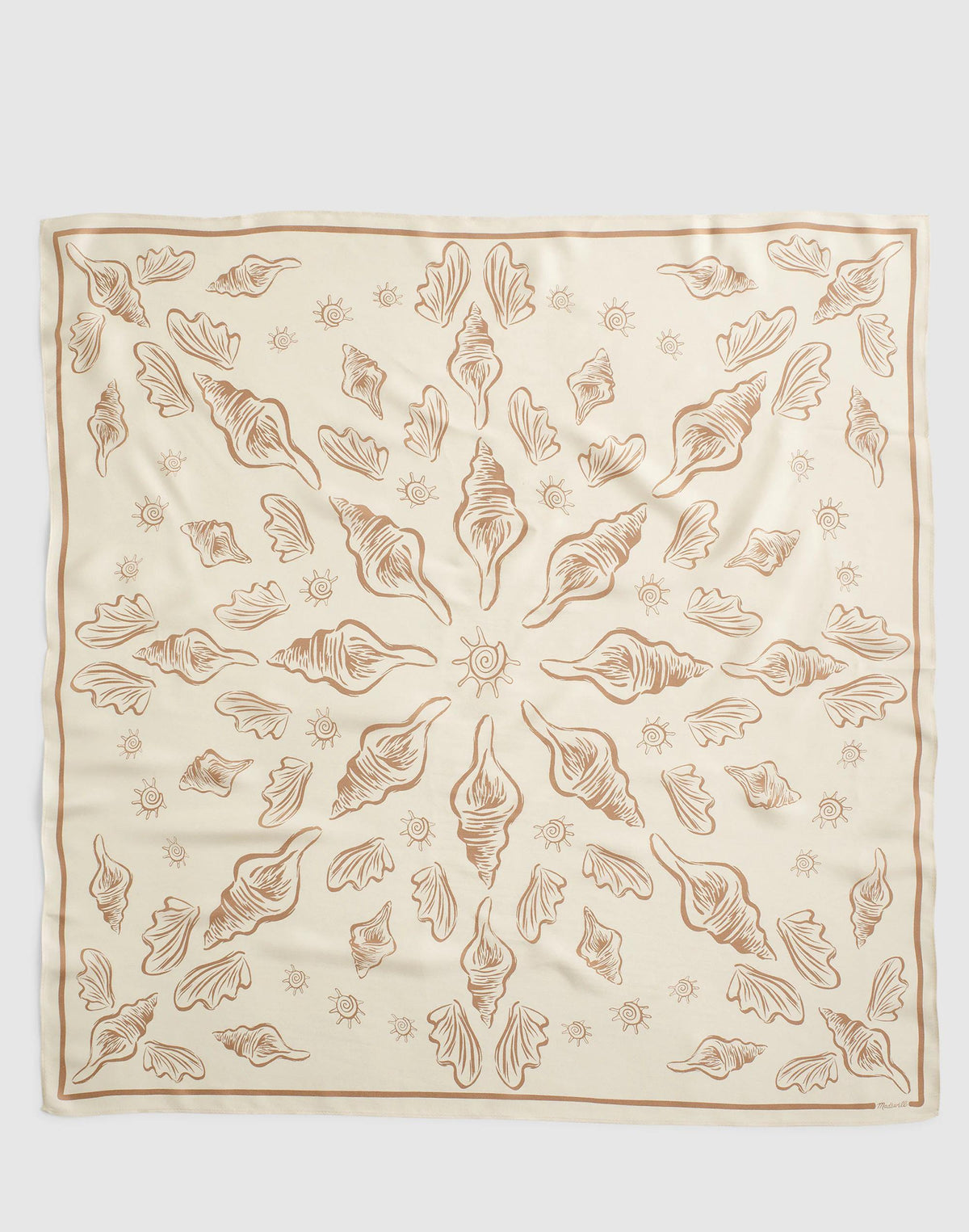 Madewell Medium Silk Bandana Artisan Shell Vintage Ivory