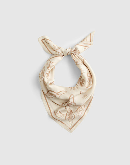 Madewell Medium Silk Bandana Artisan Shell Vintage Ivory