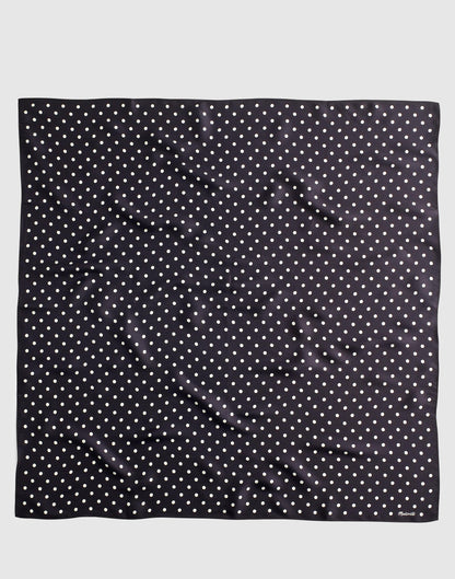 Madewell Medium Silk Bandana Mid Dot Jet Black