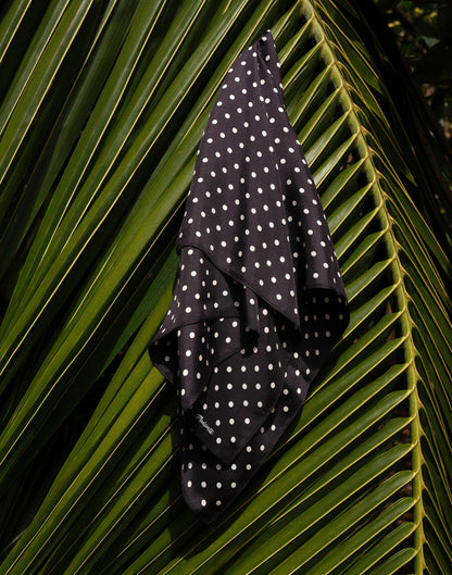 Madewell Medium Silk Bandana Mid Dot Jet Black