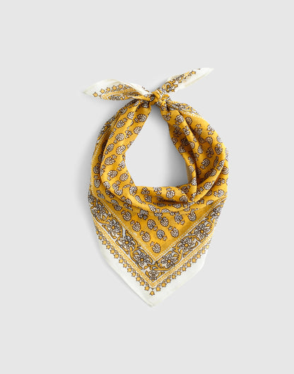 Madewell Organic Cotton Bandana Blockprintbandana Chamomile