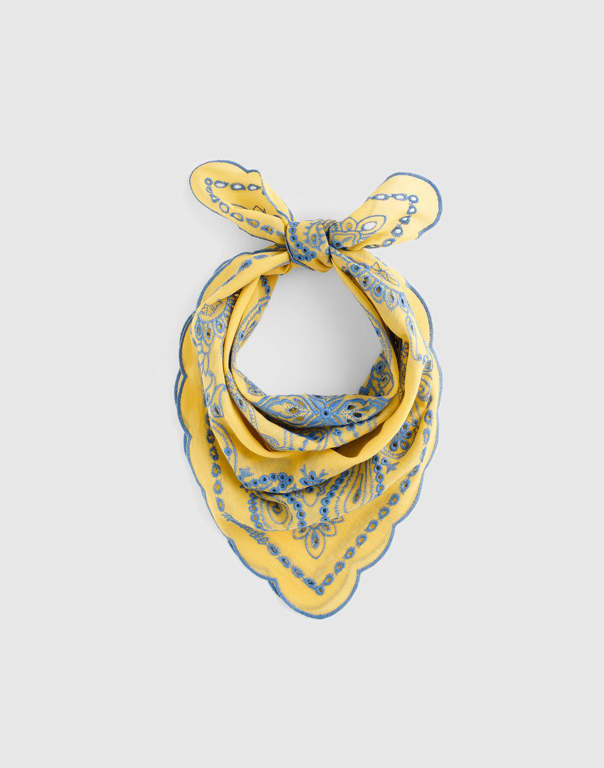 Madewell Organic Cotton Eyelet Bandana Bandana Eyelet Chamomile