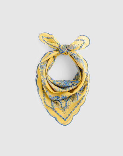 Madewell Organic Cotton Eyelet Bandana Bandana Eyelet Chamomile