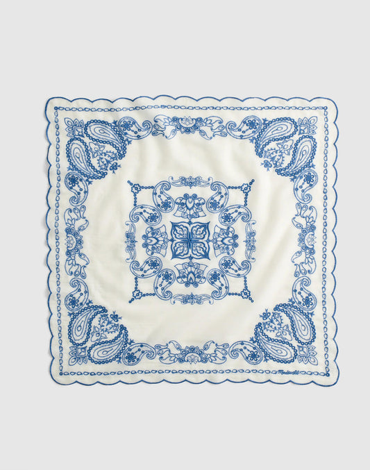 Madewell Organic Cotton Eyelet Bandana Bandana Eyelet Retro Blue
