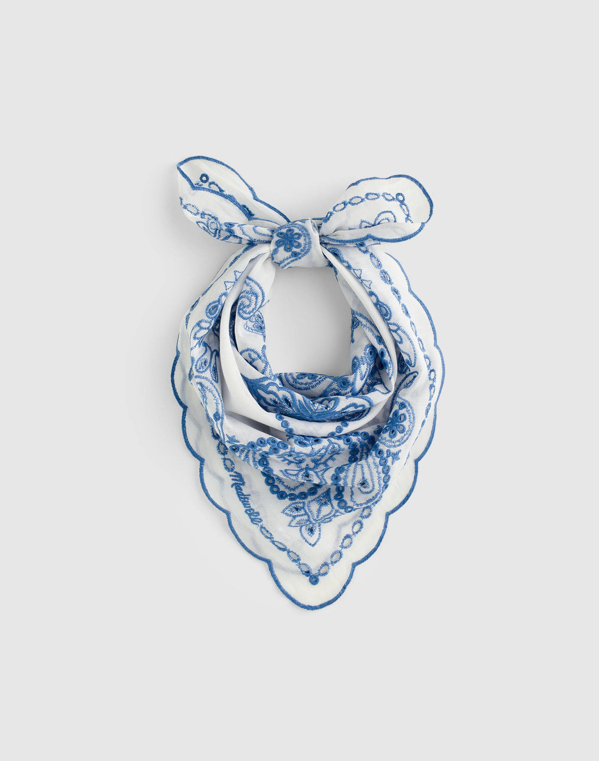 Madewell Organic Cotton Eyelet Bandana Bandana Eyelet Retro Blue