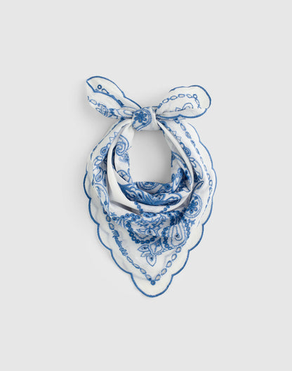 Madewell Organic Cotton Eyelet Bandana Bandana Eyelet Retro Blue