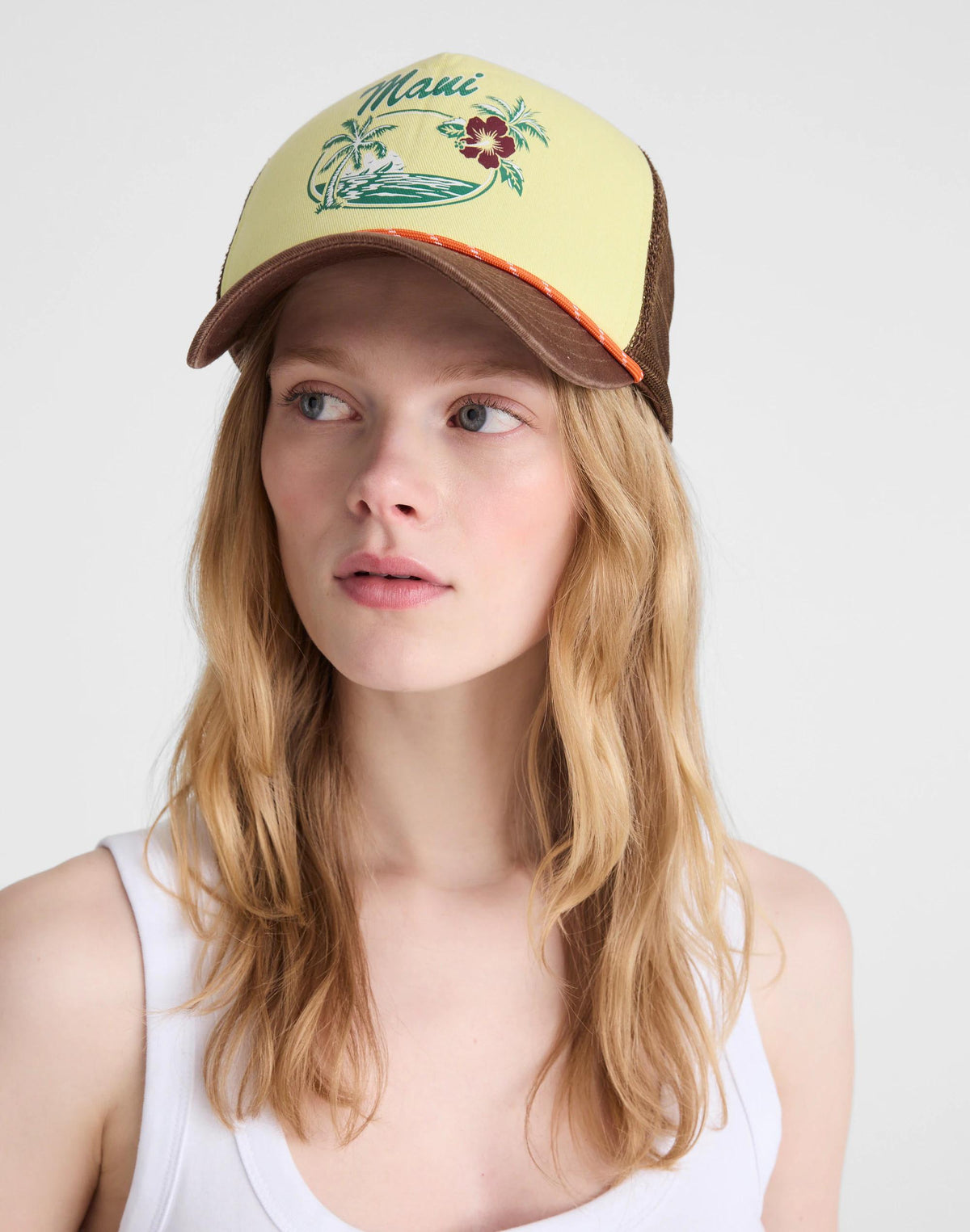 Madewell Graphic Trucker Hat Frosted Lemon