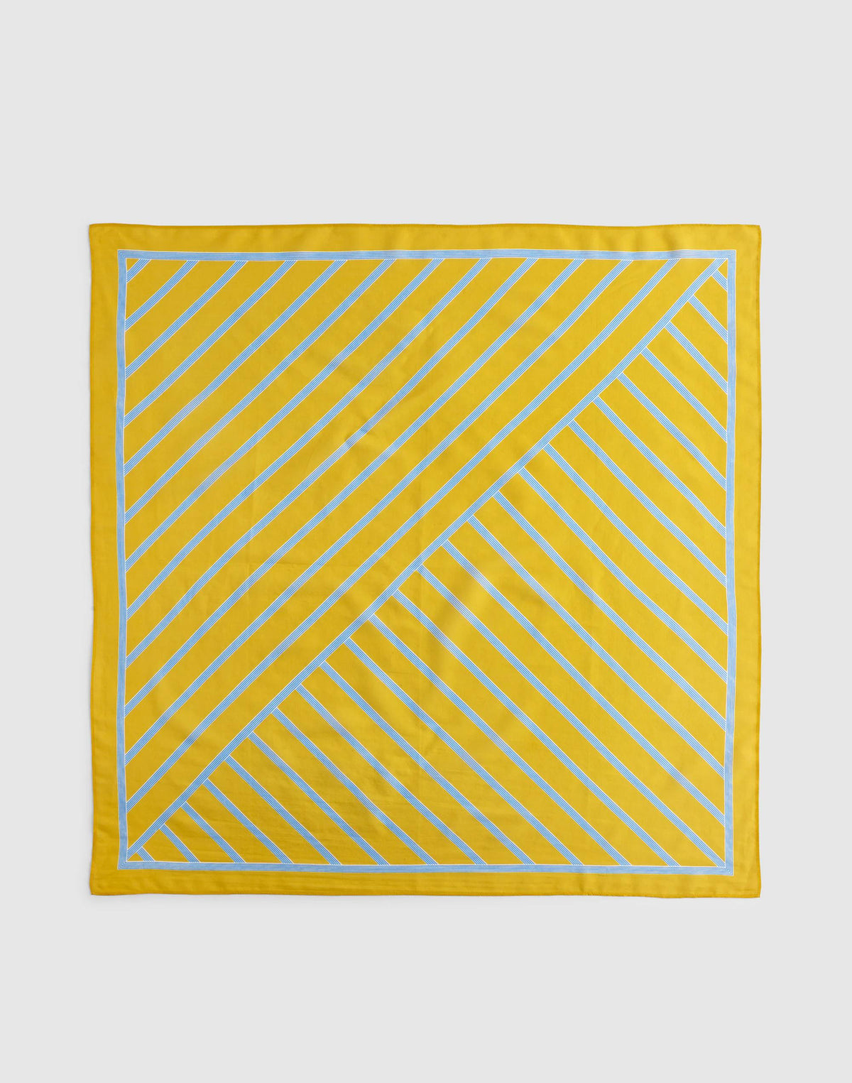 Madewell Medium Bandana in Cotton Sporty Pop Stripe Chamomile