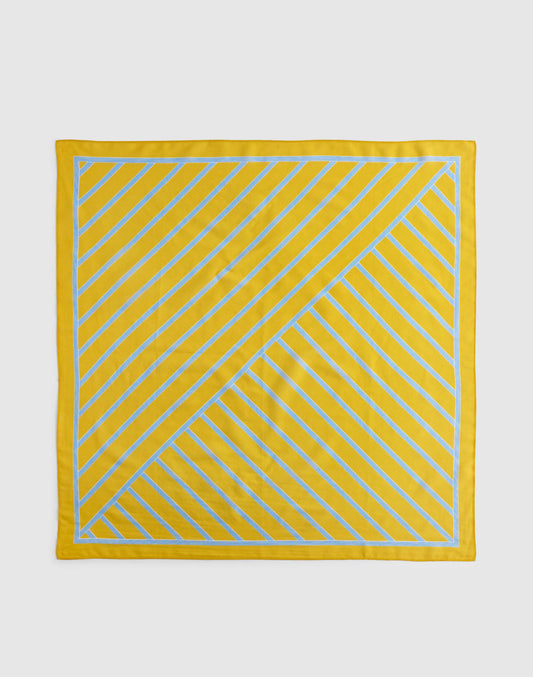 Madewell Medium Bandana in Cotton Sporty Pop Stripe Chamomile
