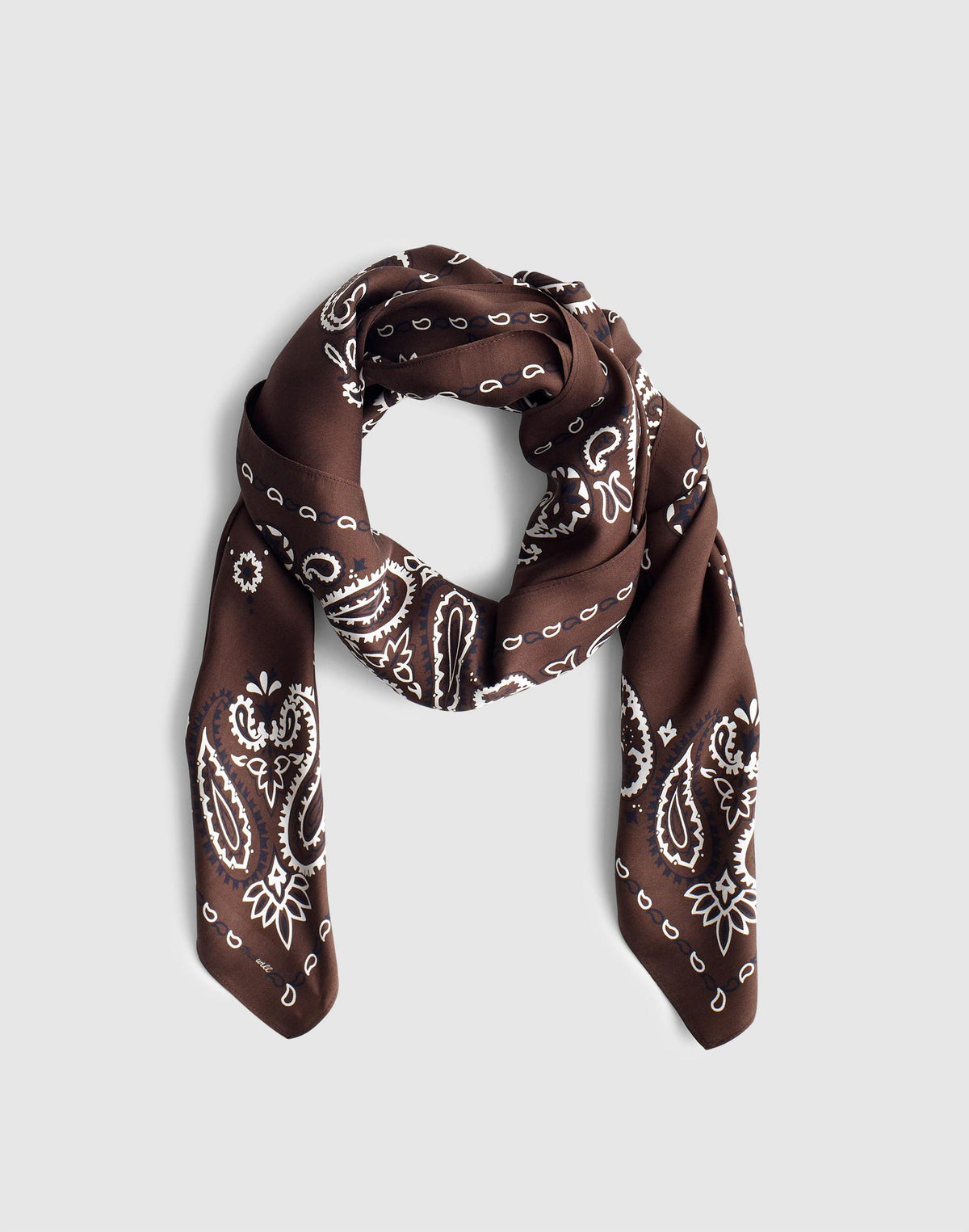 Madewell Oversized Silk Bandana Chocolate Plum