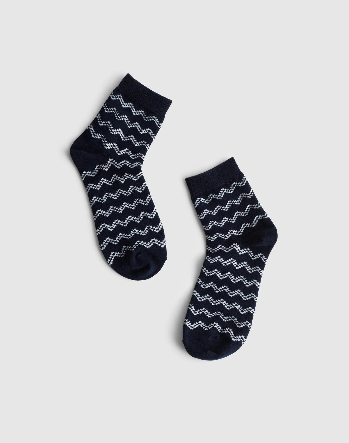 Madewell Wavy Stripe Ankle Socks Classic Indigo