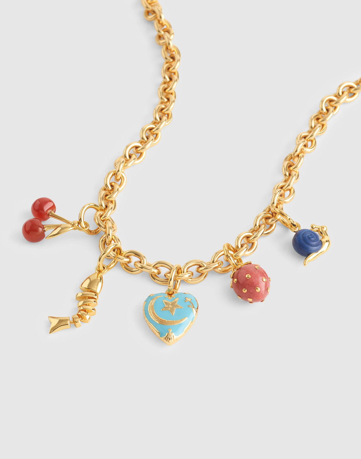 Madewell Semiprecious Strawberry Charm Antique Gold