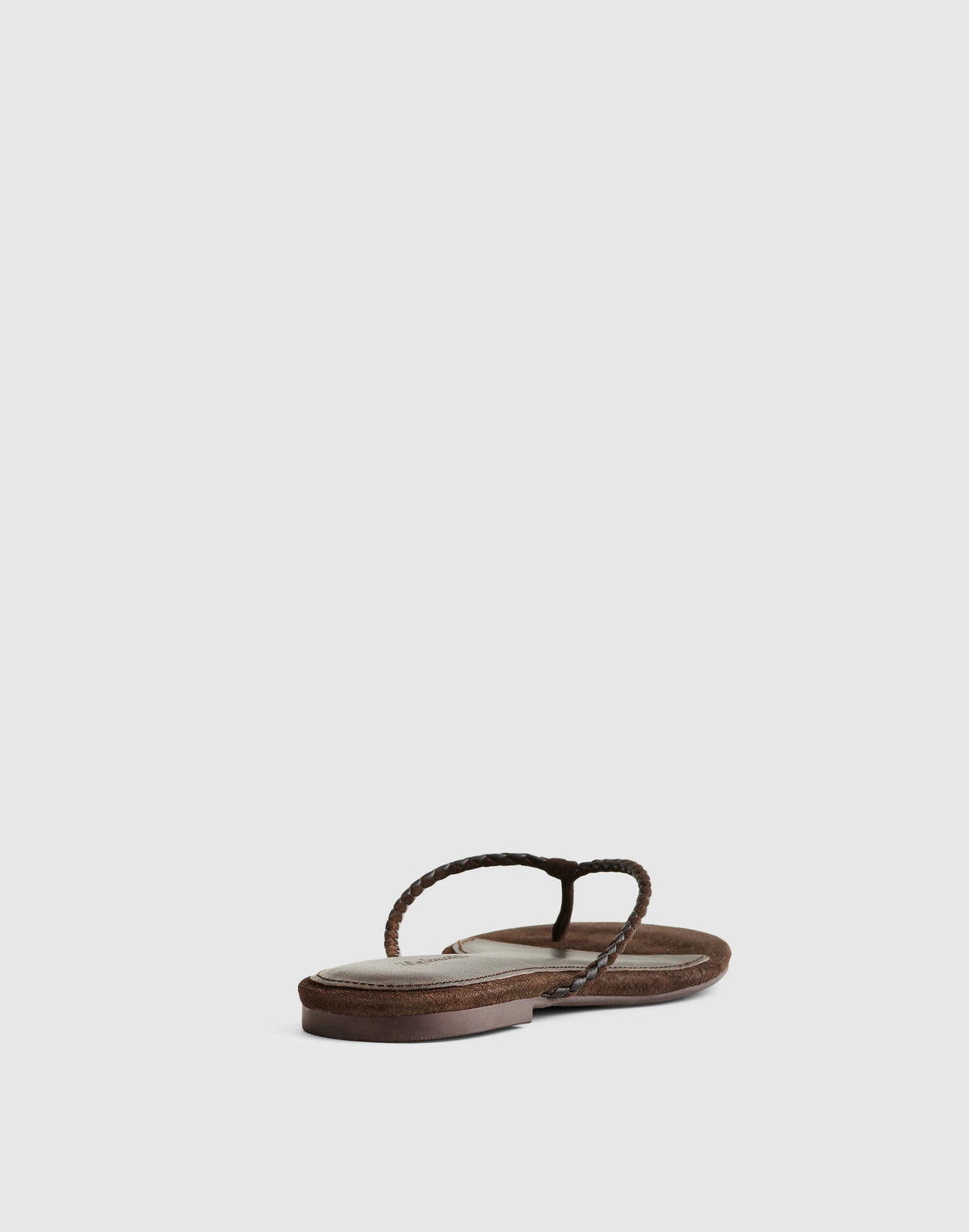 Madewell The Iggy Braided Thong Sandal Dark Carob