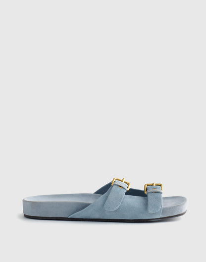 Madewell The Cambrea Double-Strap Sandal Serene Blue