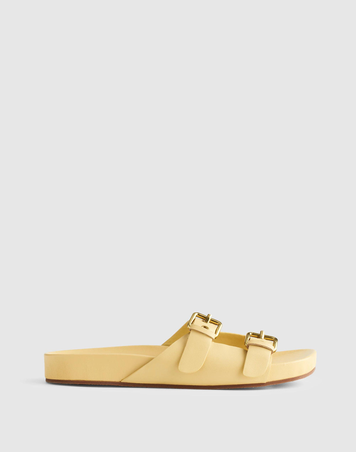 Madewell The Cambrea Double-Strap Sandal Yellow Clay