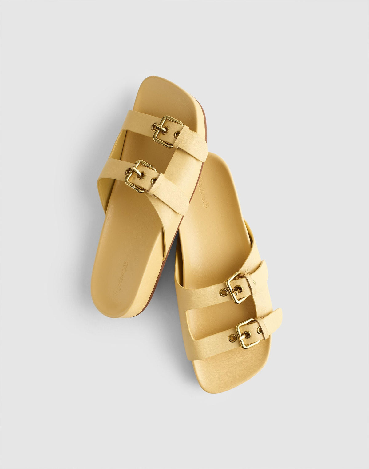 Madewell The Cambrea Double-Strap Sandal Yellow Clay