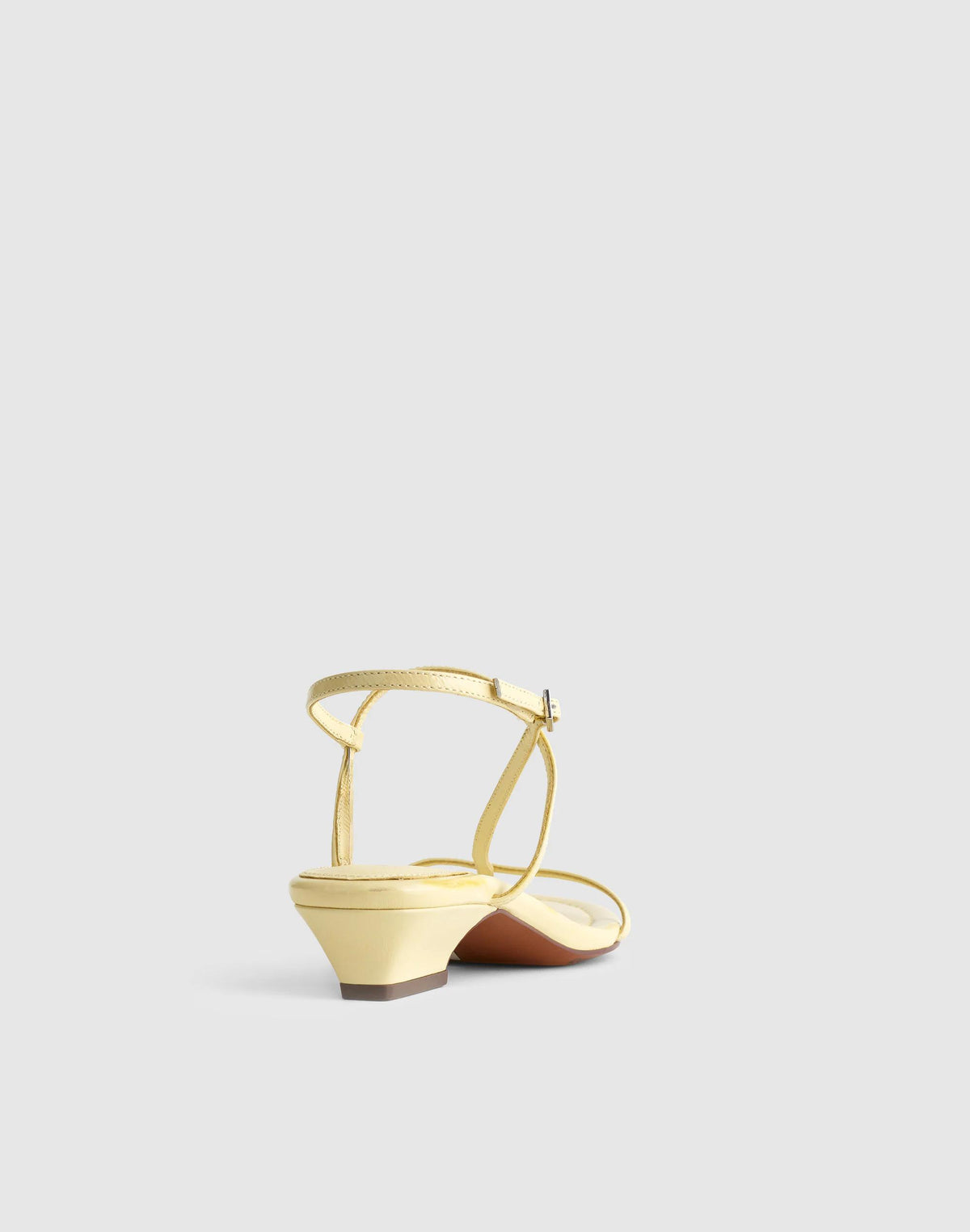 Madewell The Maycie Asymmetric T-Strap Sandal Pale Pineapple