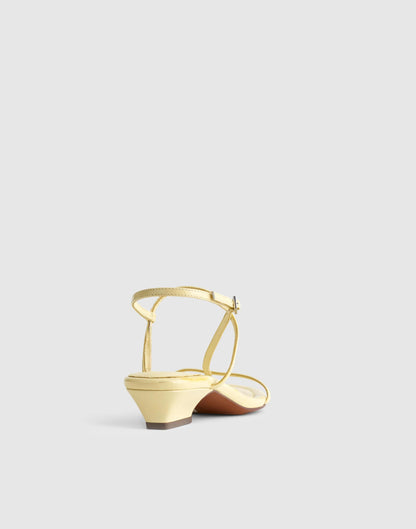 Madewell The Maycie Asymmetric T-Strap Sandal Pale Pineapple