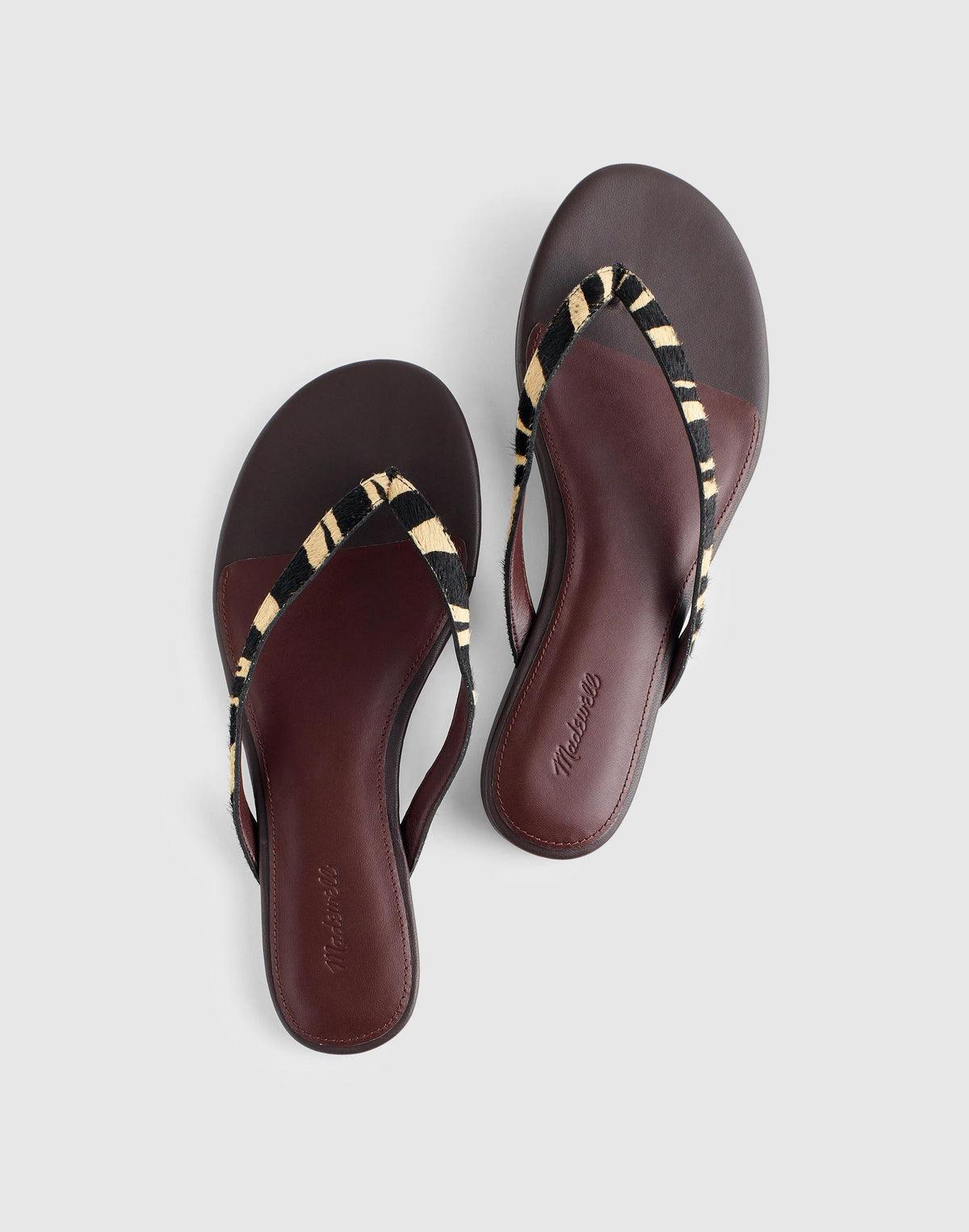 Madewell The Iggy Thong Sandal Espresso Bean Multi
