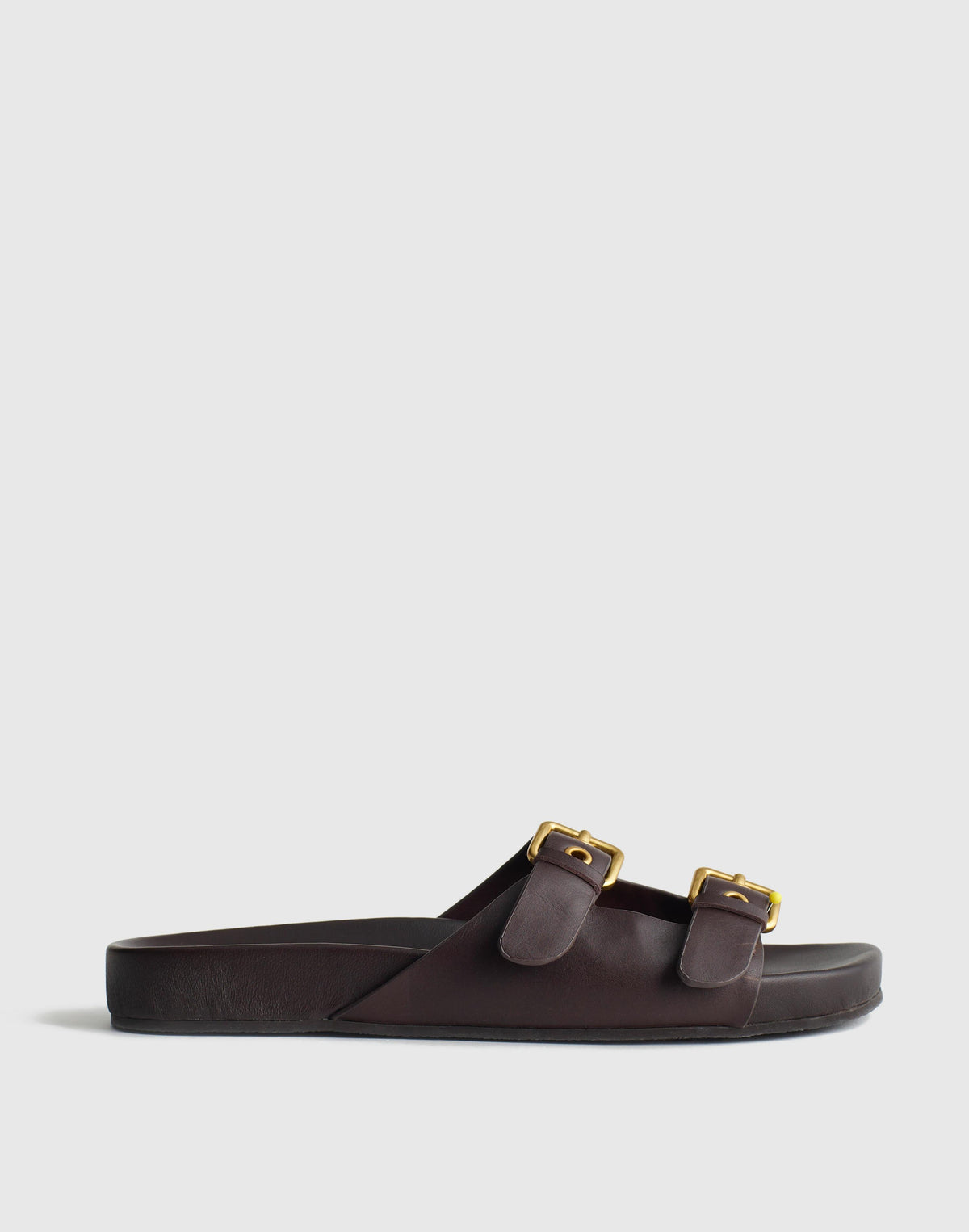 Madewell The Cambrea Double-Strap Sandal Coffee Bean