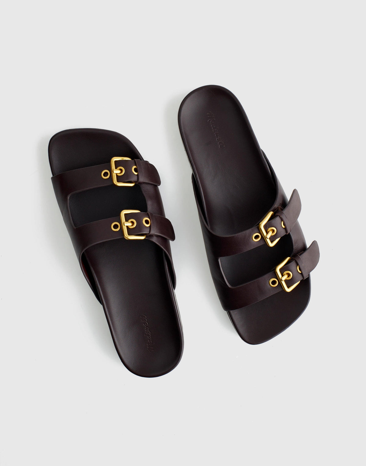 Madewell The Cambrea Double-Strap Sandal Coffee Bean