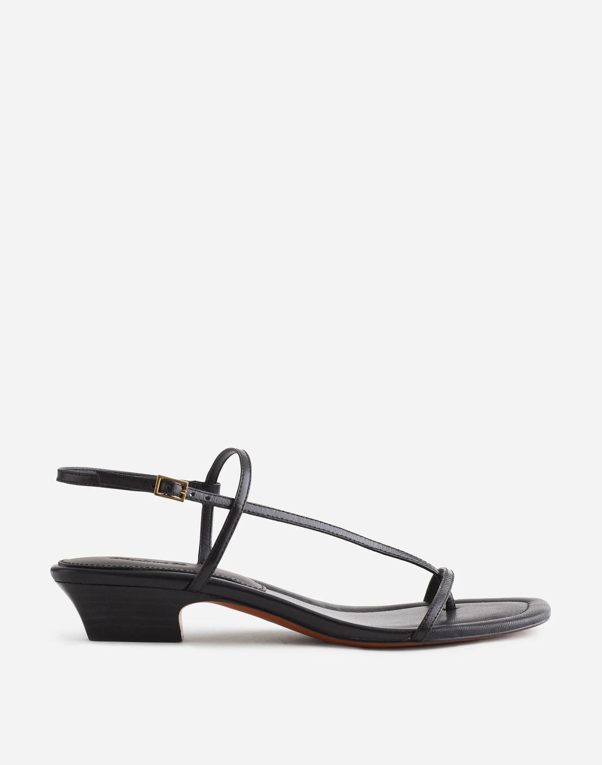 Madewell The Maycie Asymmetric T-Strap Sandal True Black