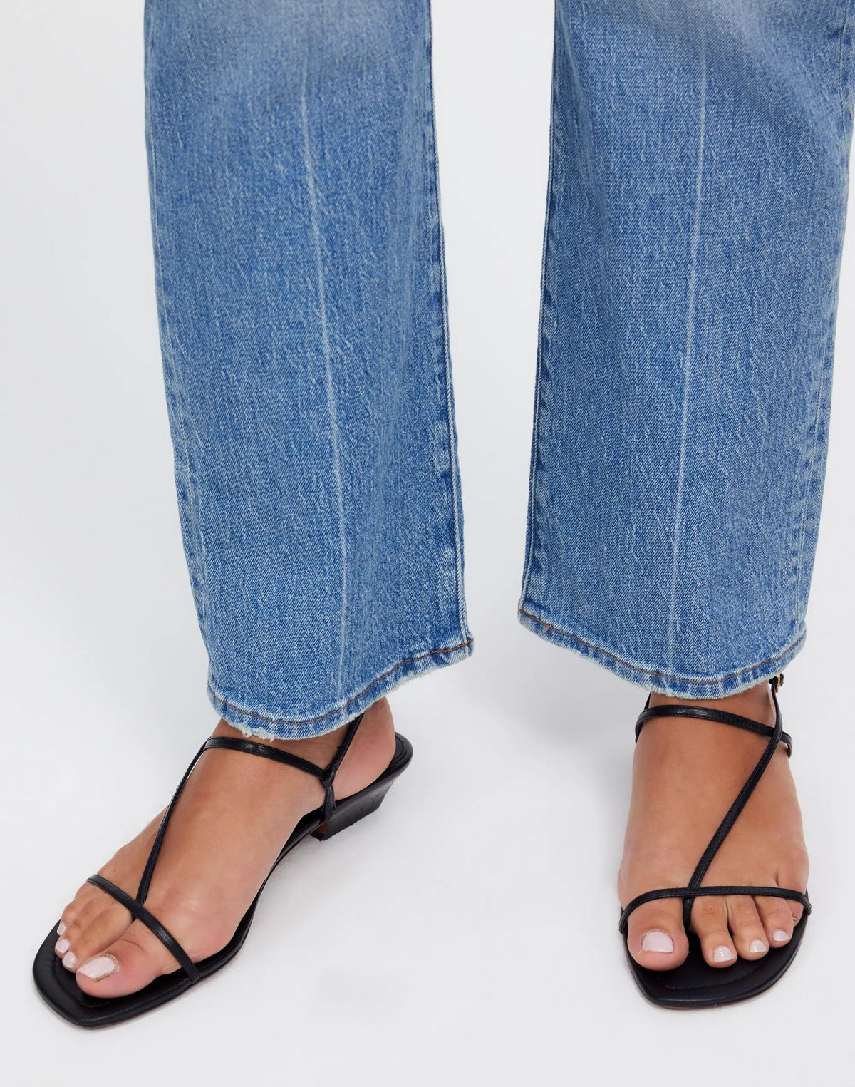 Madewell The Maycie Asymmetric T-Strap Sandal True Black