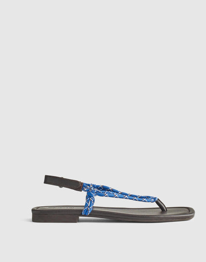 Madewell The Aliyah Thong Sandal in Paracord Retro Blue