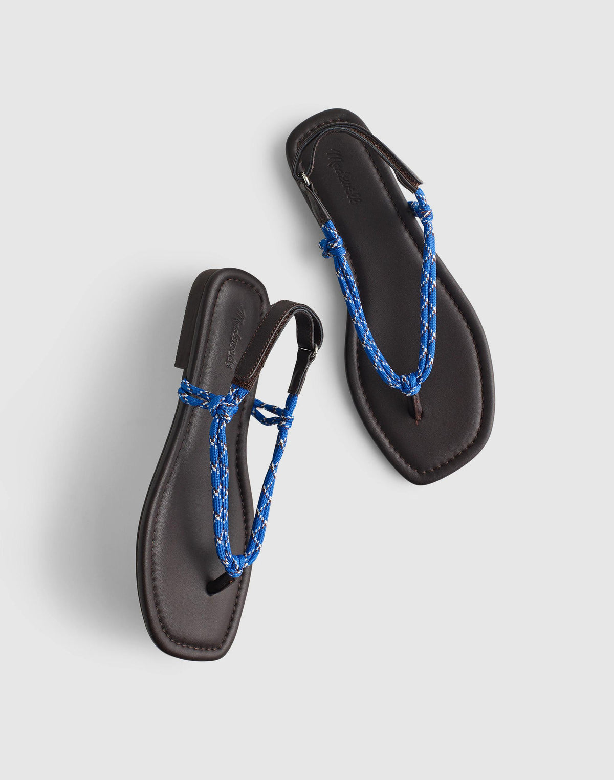 Madewell The Aliyah Thong Sandal in Paracord Retro Blue