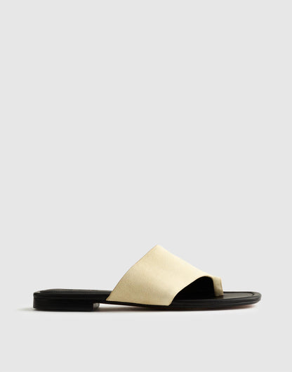 Madewell The Maycie Toe-Loop Slide Flax
