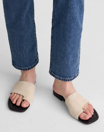 Madewell The Maycie Toe-Loop Slide Flax