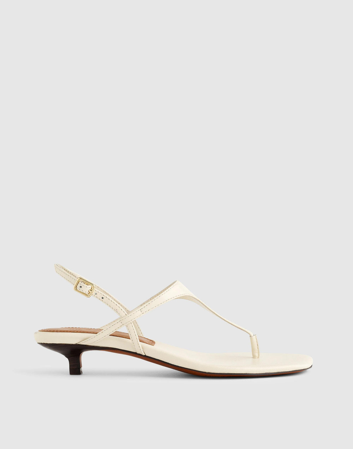 Madewell The Chiara Kitten Heel Slingback Sandal Vintage Muslin