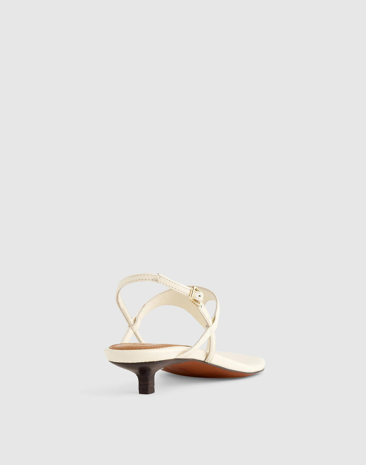 Madewell The Chiara Kitten Heel Slingback Sandal Vintage Muslin