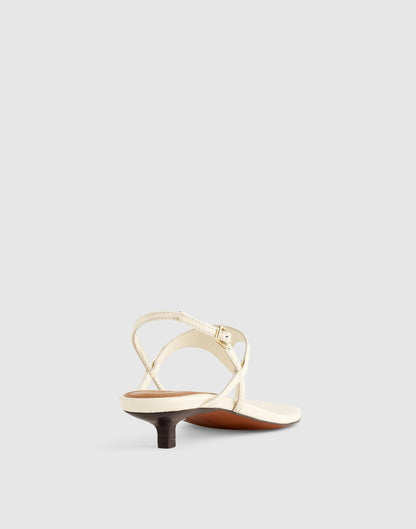 Madewell The Chiara Kitten Heel Slingback Sandal Vintage Muslin