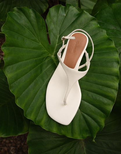 Madewell The Chiara Kitten Heel Slingback Sandal Vintage Muslin