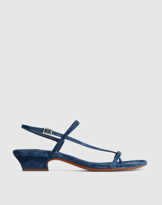 Madewell The Maycie Asymmetric T-Strap Sandal Warm Midnight
