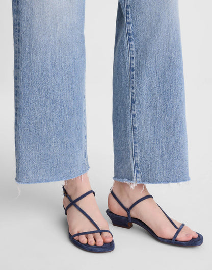 Madewell The Maycie Asymmetric T-Strap Sandal Warm Midnight