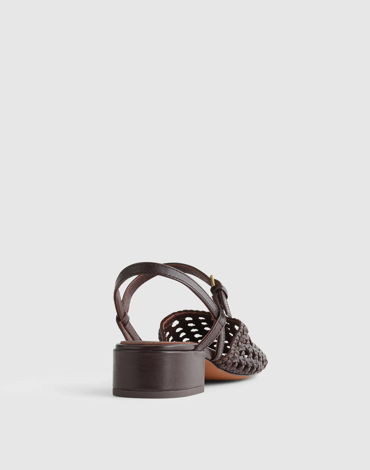Madewell The Lola Ankle-Strap Heeled Sandal Coffee Bean