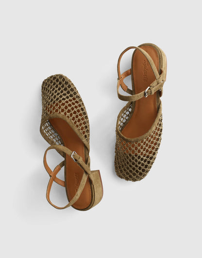 Madewell The Lola Ankle-Strap Heeled Sandal Safari Khaki