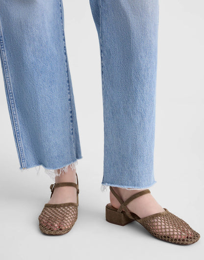 Madewell The Lola Ankle-Strap Heeled Sandal Safari Khaki