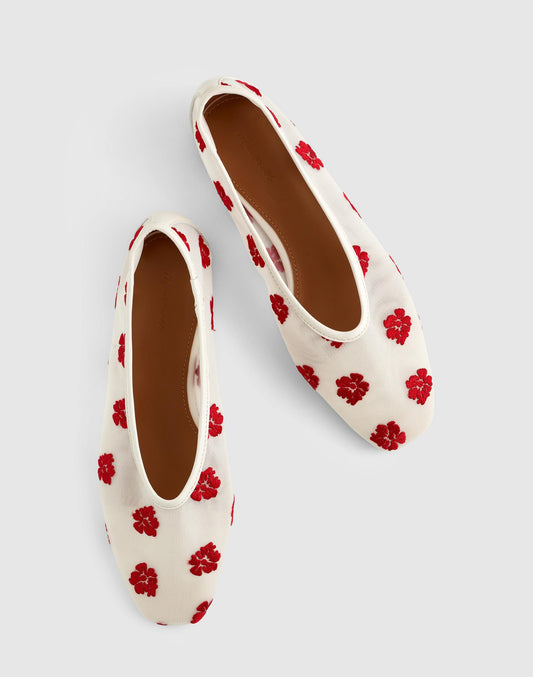 Madewell The Mylie Ballet Flat Vintage Ivory Multi