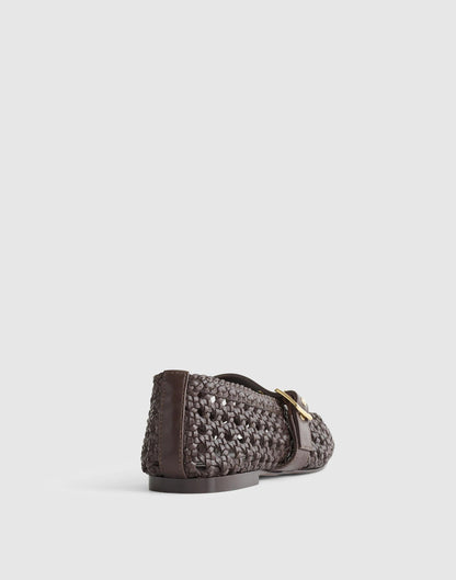 Madewell The Remy Mary Jane Flat Dark Carob