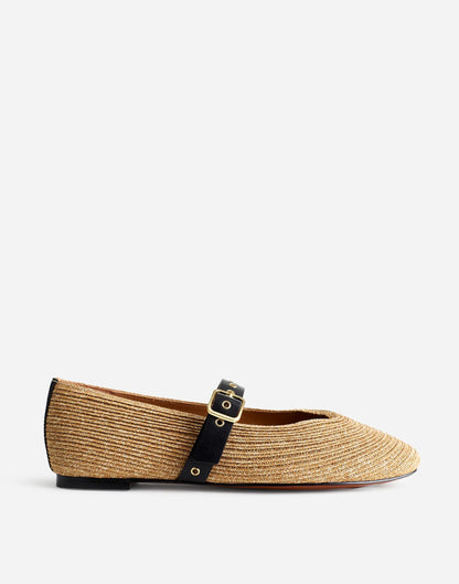 Madewell The Remy Mary Jane Flat Natural Multi